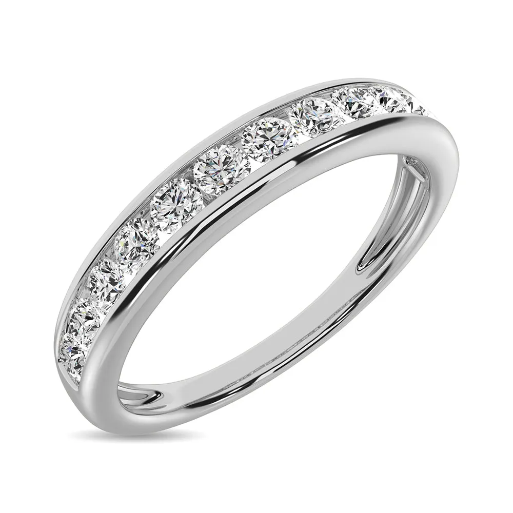 Channel Set Diamond 1/4 Ctw Anniversary Band