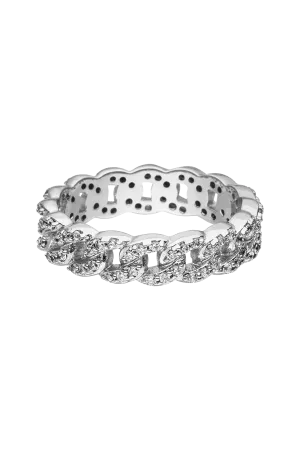 Éclat Curb Chain Ring Silver