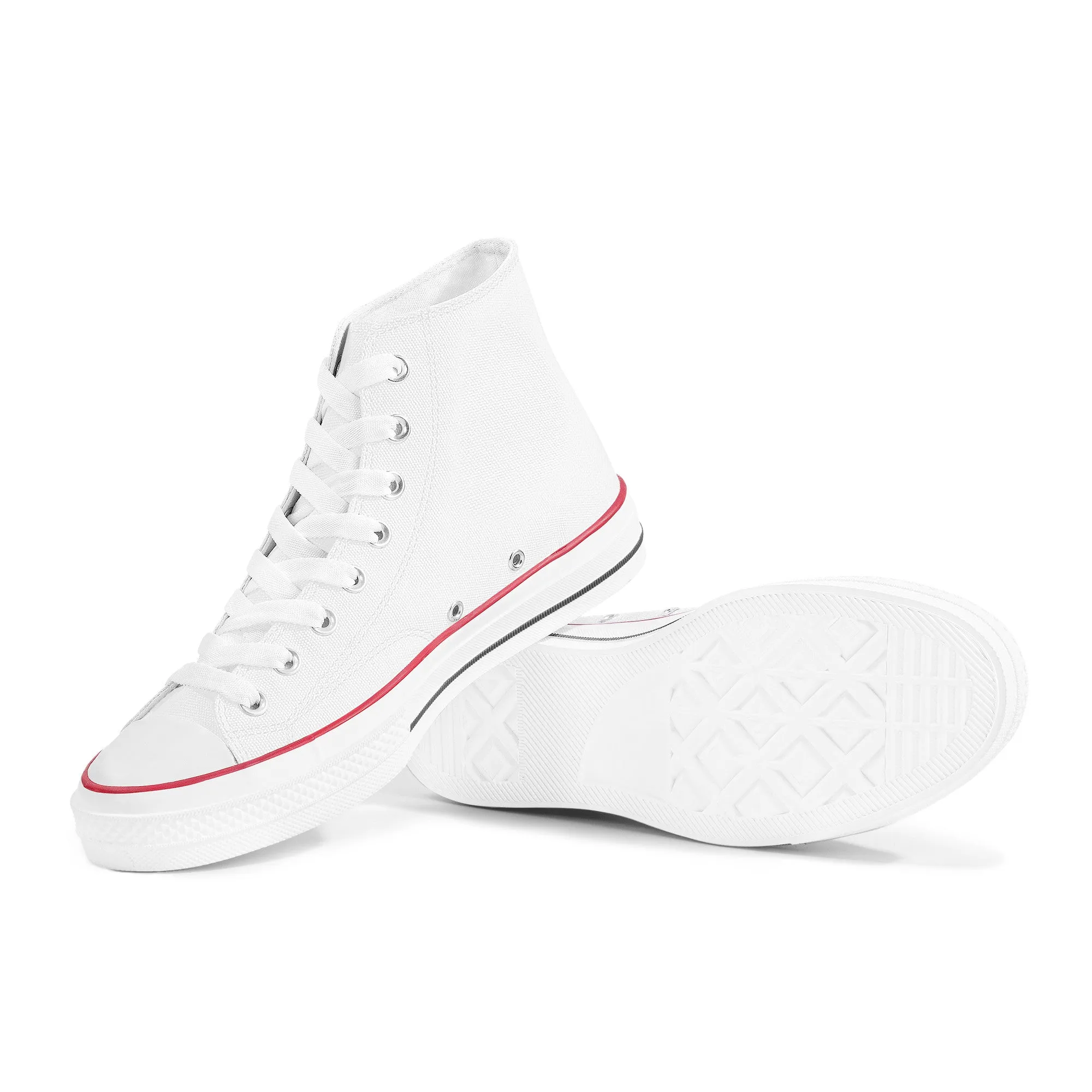 Create Your Own - High Top Canvas Shoes - White