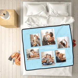 Custom Blanket with Photos Custom Blankets Personalized Photo Blankets Custom Collage Blankets with 6 Photos Moments with Family