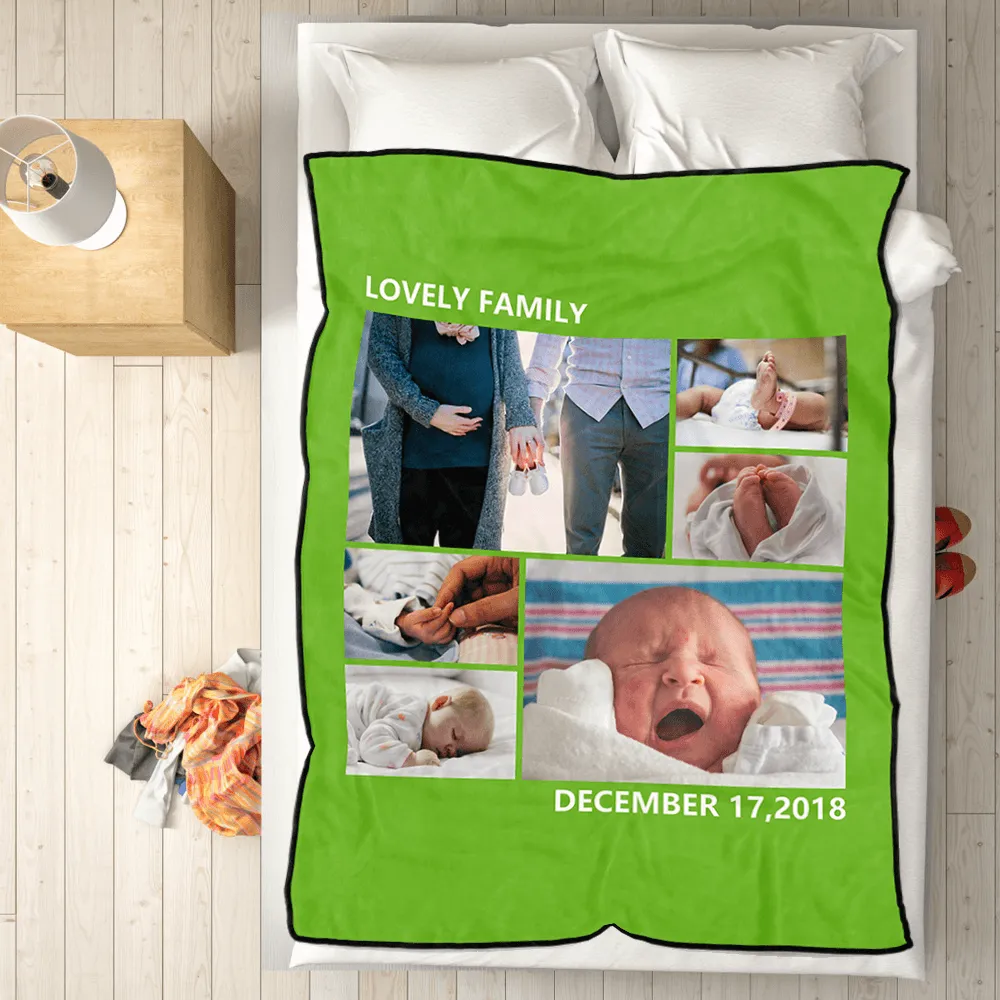 Custom Blanket with Photos Custom Blankets Personalized Photo Blankets Custom Collage Blankets with 6 Photos