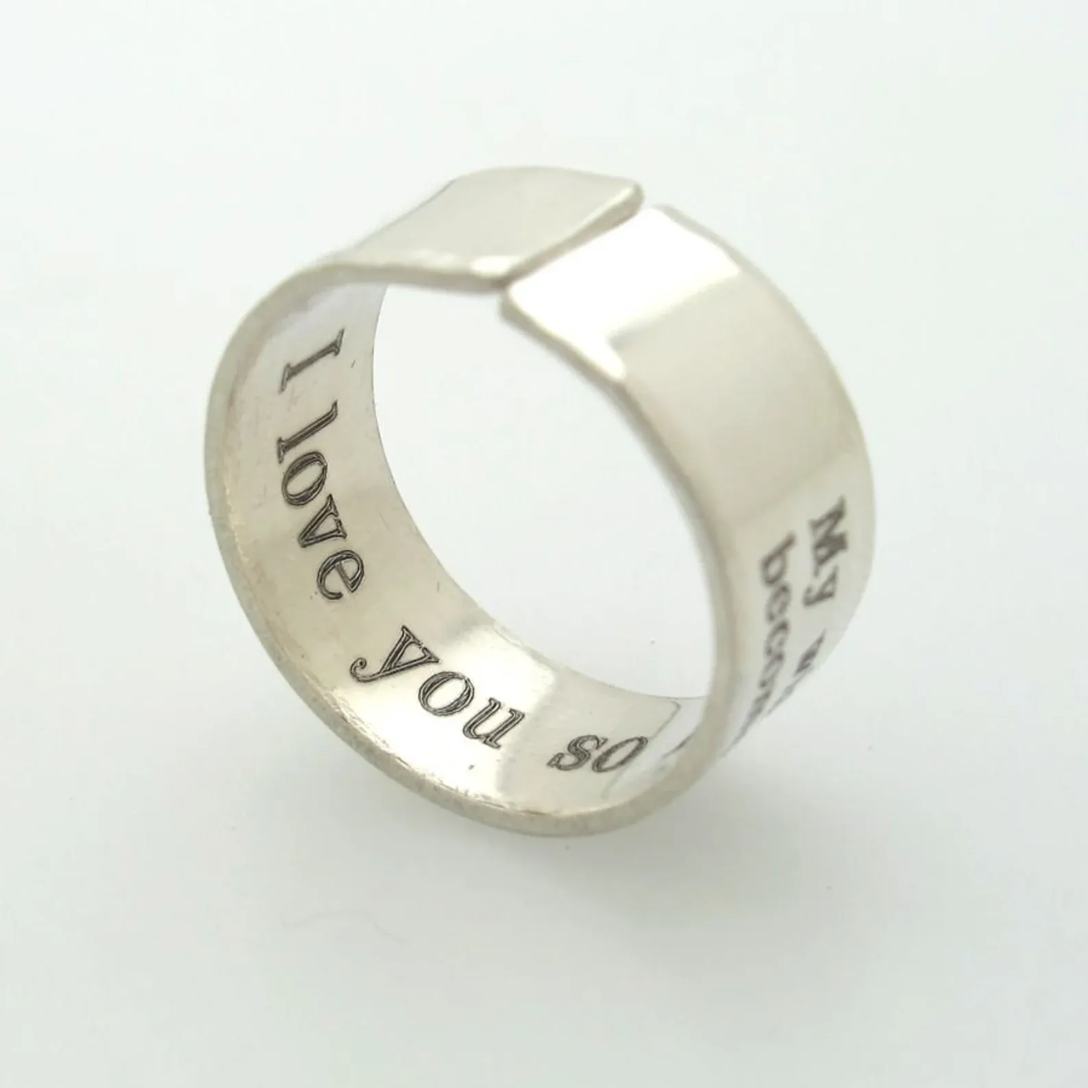 Custom Engraved Band - Spiritual Symbol Ring