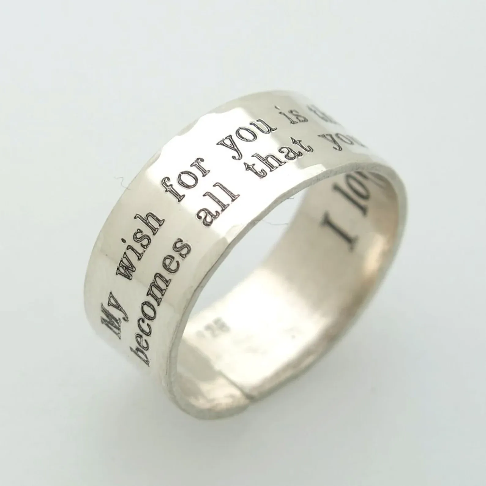 Custom Engraved Band - Spiritual Symbol Ring