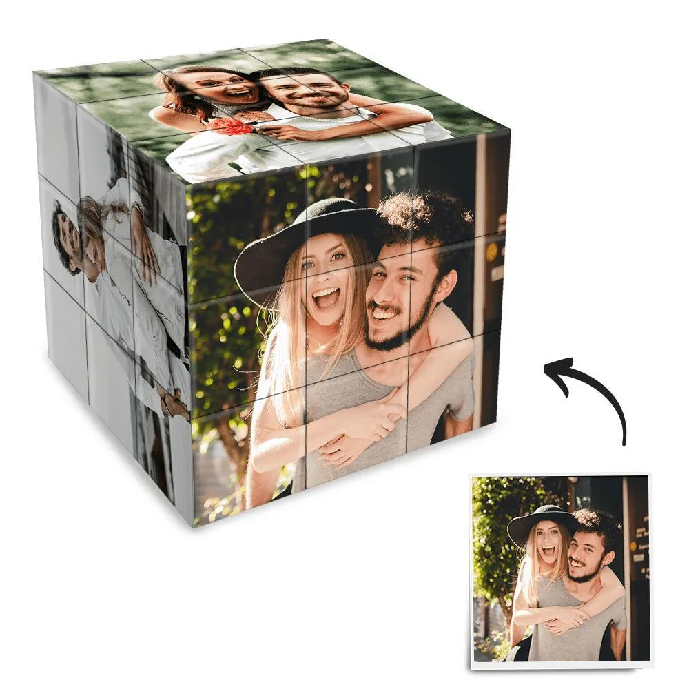 Custom Multi Photo Rubic Cube - For Couple