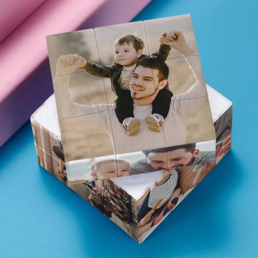 Custom Multi Photo Rubic Cube - For Couple