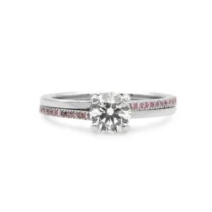 De Beers The Promise Pink Solitaire Diamond Ring - Platinum