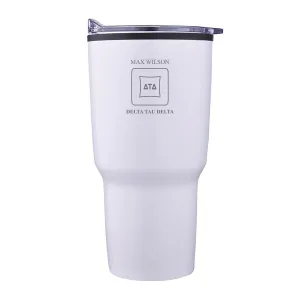 Delt Personalized 30oz White Tumbler