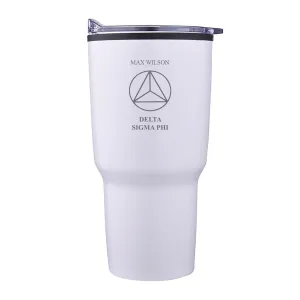 Delta Sig Personalized 30oz White Tumbler