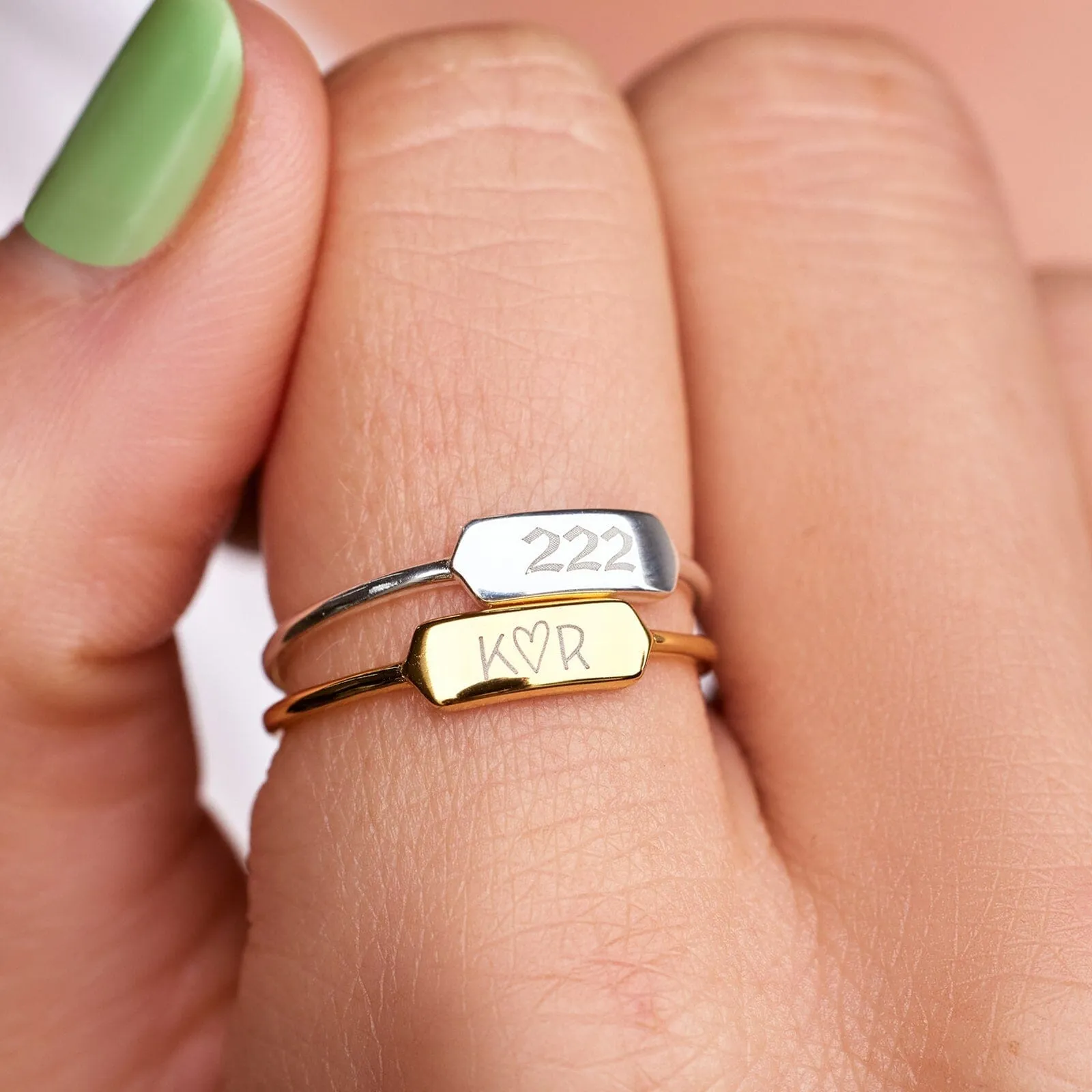 Demi-Fine Engravable Bar Ring