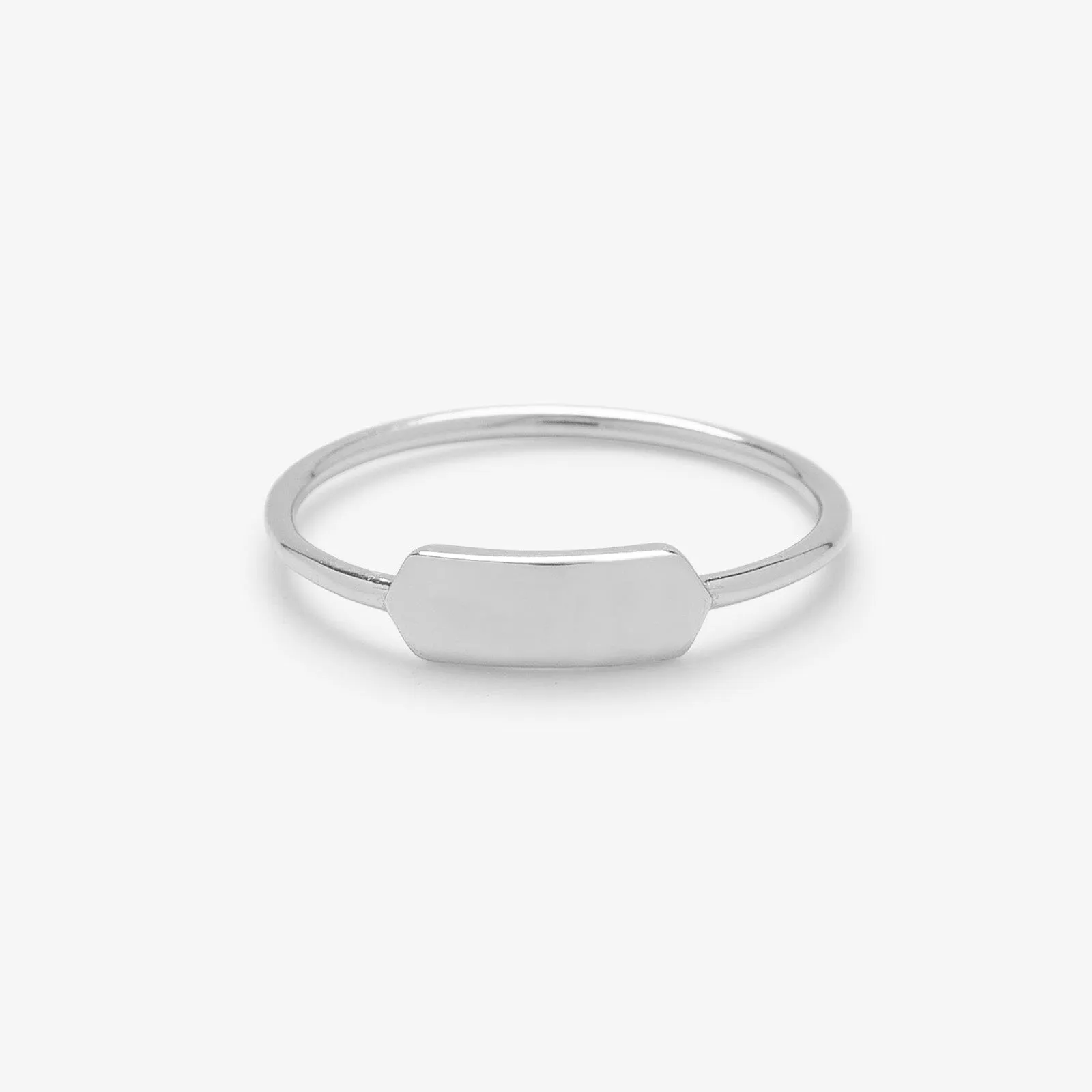 Demi-Fine Engravable Bar Ring