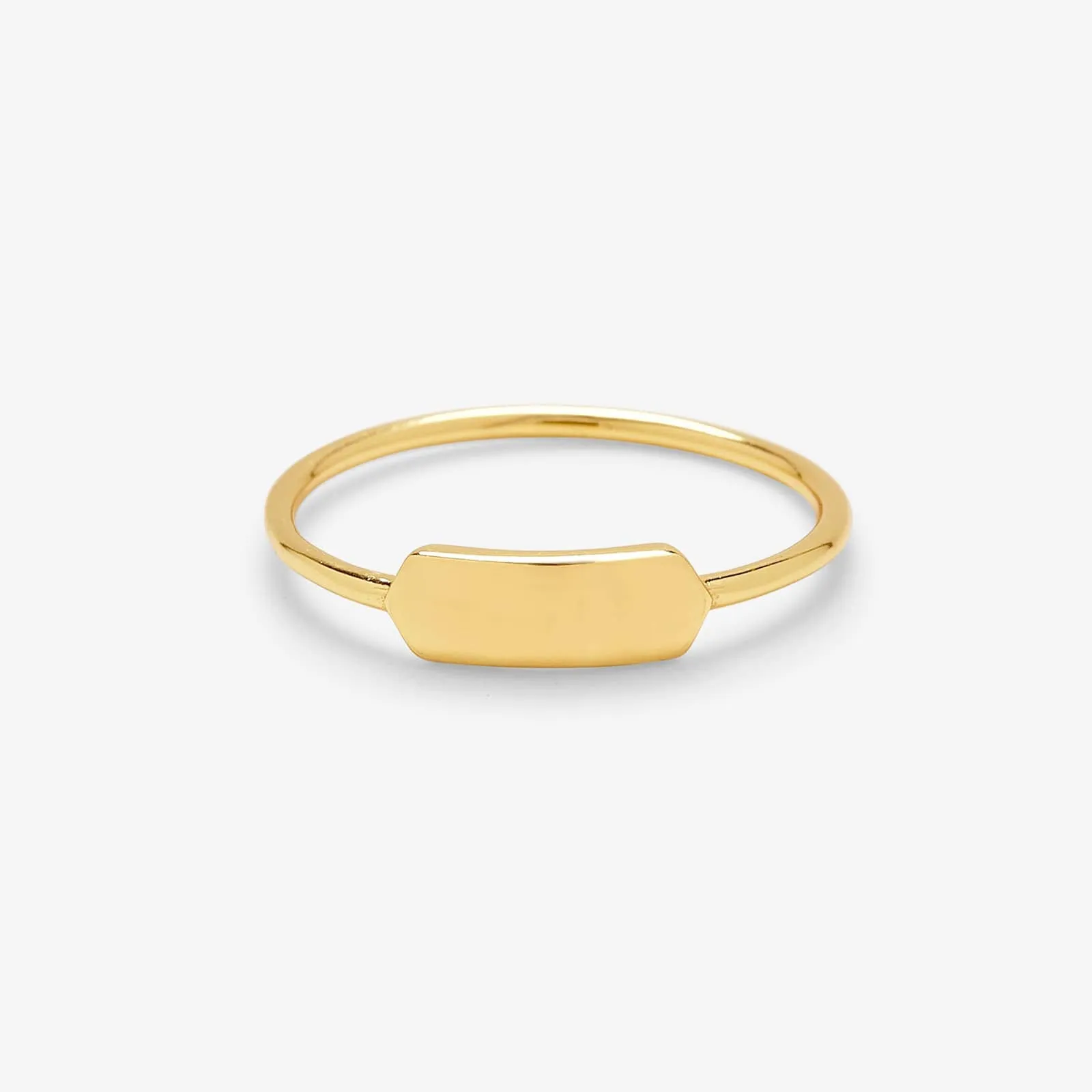 Demi-Fine Engravable Bar Ring