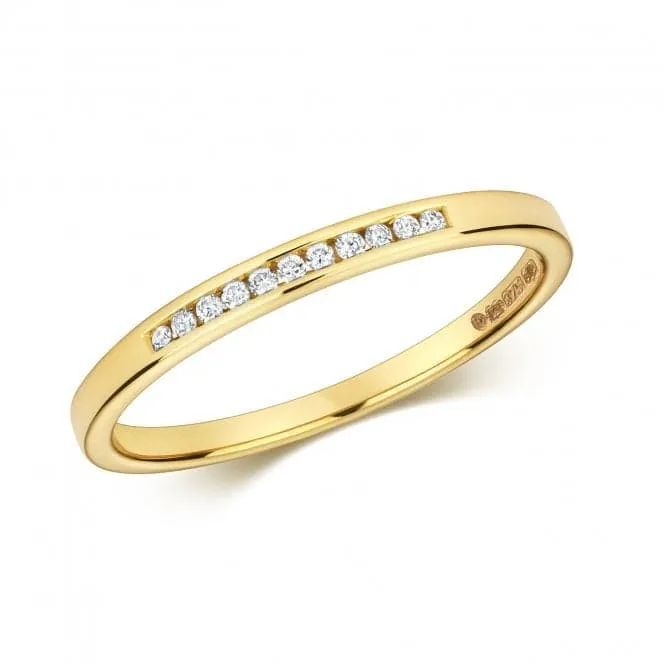 Diamond Jewellery 9ct Gold Diamond Channel Set Eternity Ring RD800