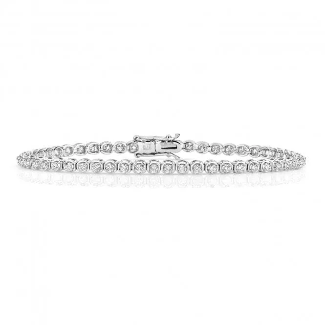 Diamond Jewellery 9ct White Gold Diamond Bracelet BD029W