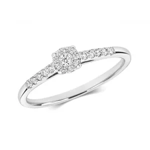 Diamond Jewellery 9ct White Gold Diamond Solitaire Ring RD696W