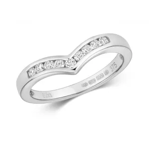 Diamond Jewellery 9ct Wishbone Ring in White Gold RD367W