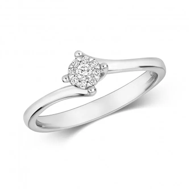 Diamond Jewellery 9k White Gold Ring RD120W