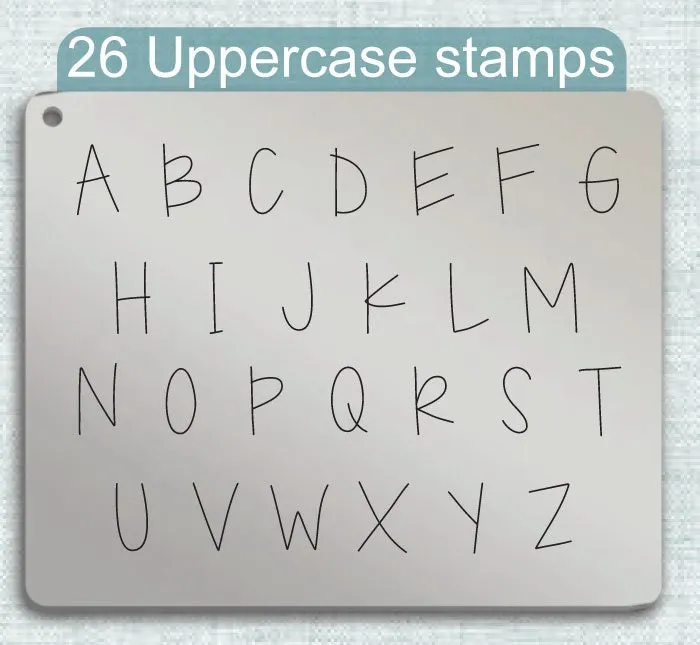 Drops Of Jupiter Metal Alphabet Stamps, full Alphabet.