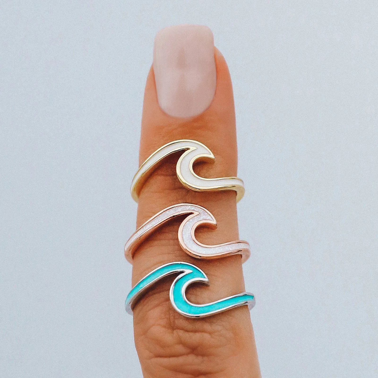 Enamel Wave Ring