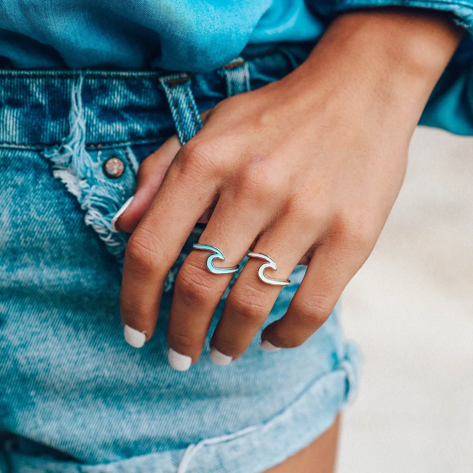 Enamel Wave Ring