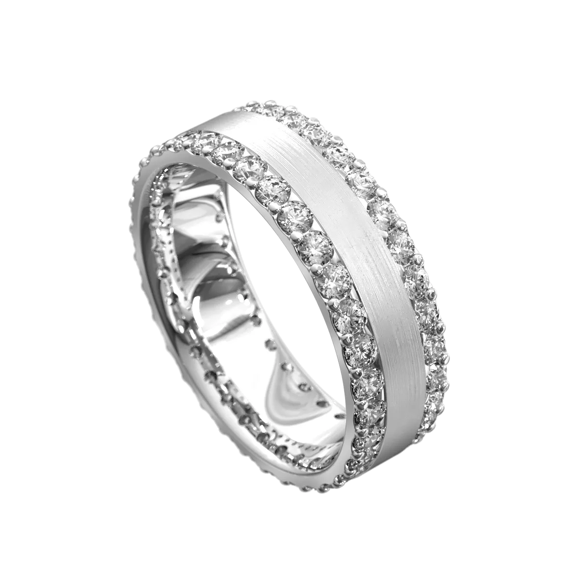 Full Circle Diamond Edge Set Ring