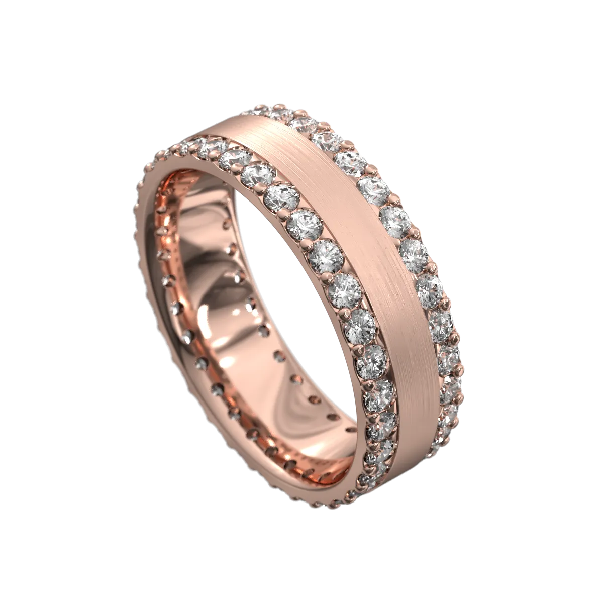 Full Circle Diamond Edge Set Ring