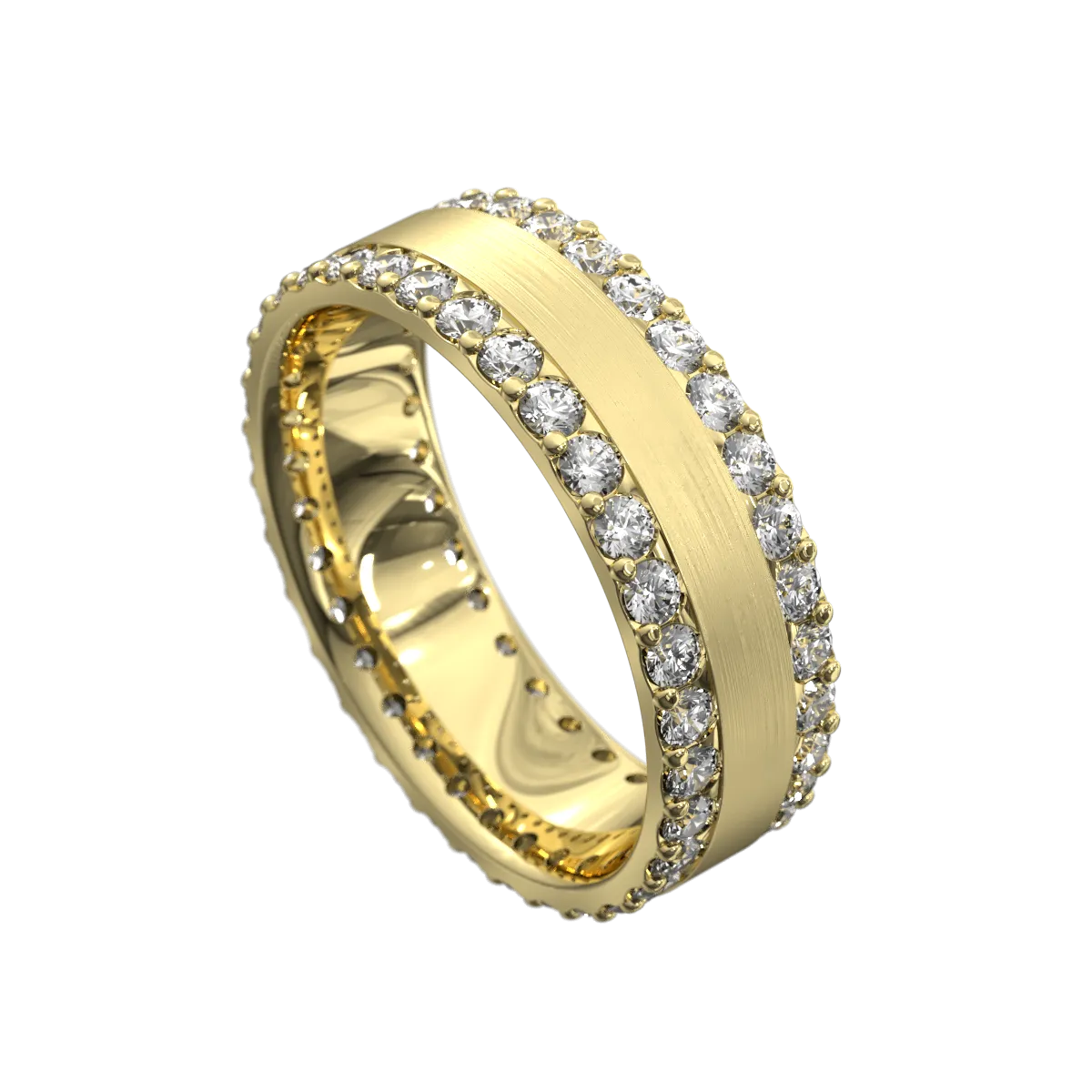 Full Circle Diamond Edge Set Ring