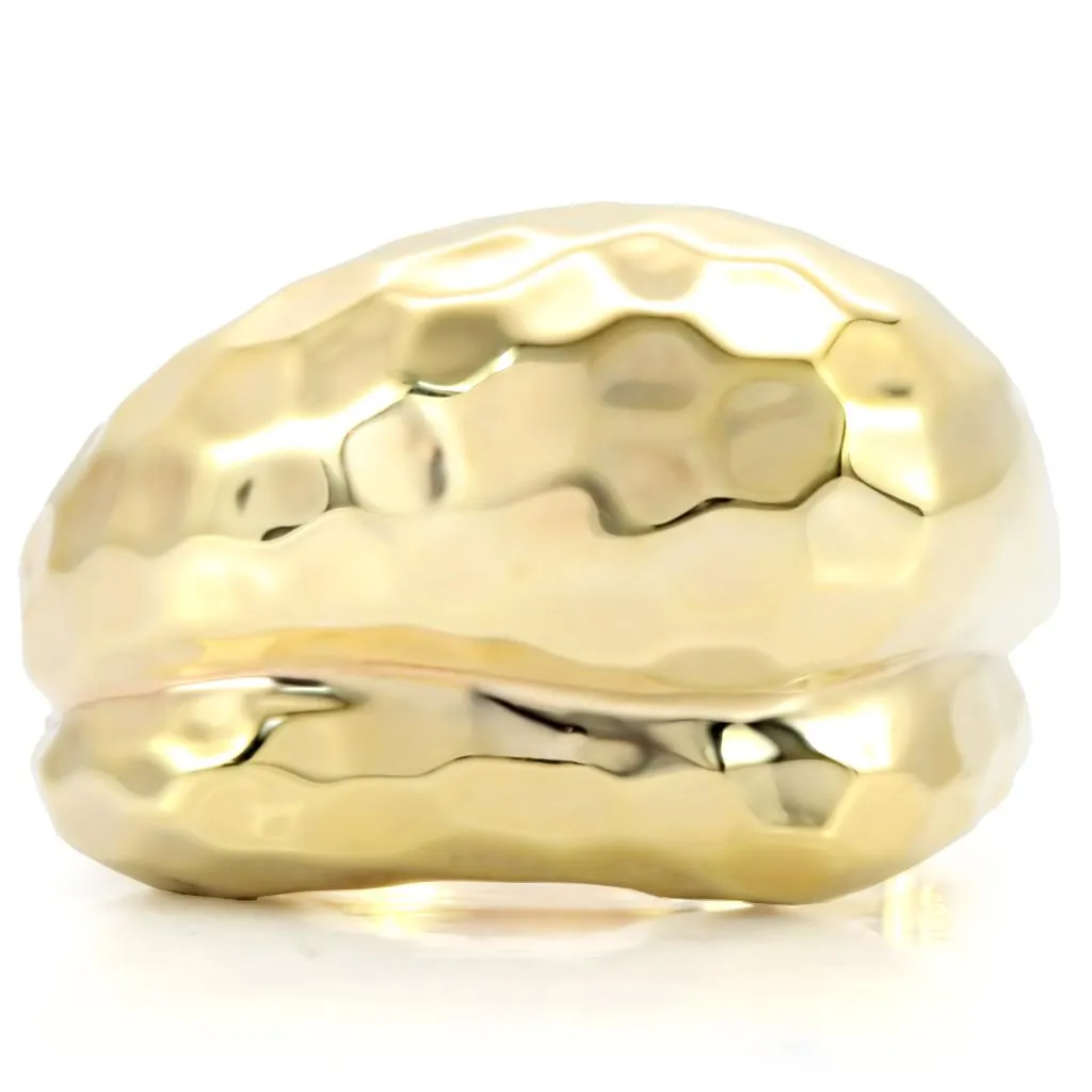 Gold Brass Ring with No Stone for Women Style 1W036