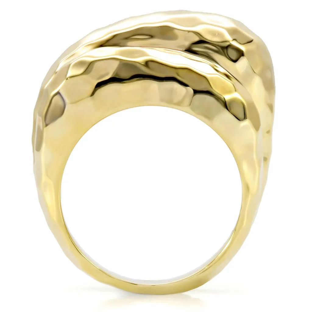 Gold Brass Ring with No Stone for Women Style 1W036