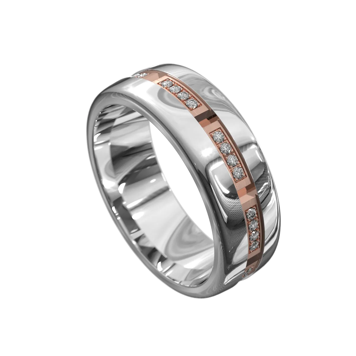 Half Round Diamond Band