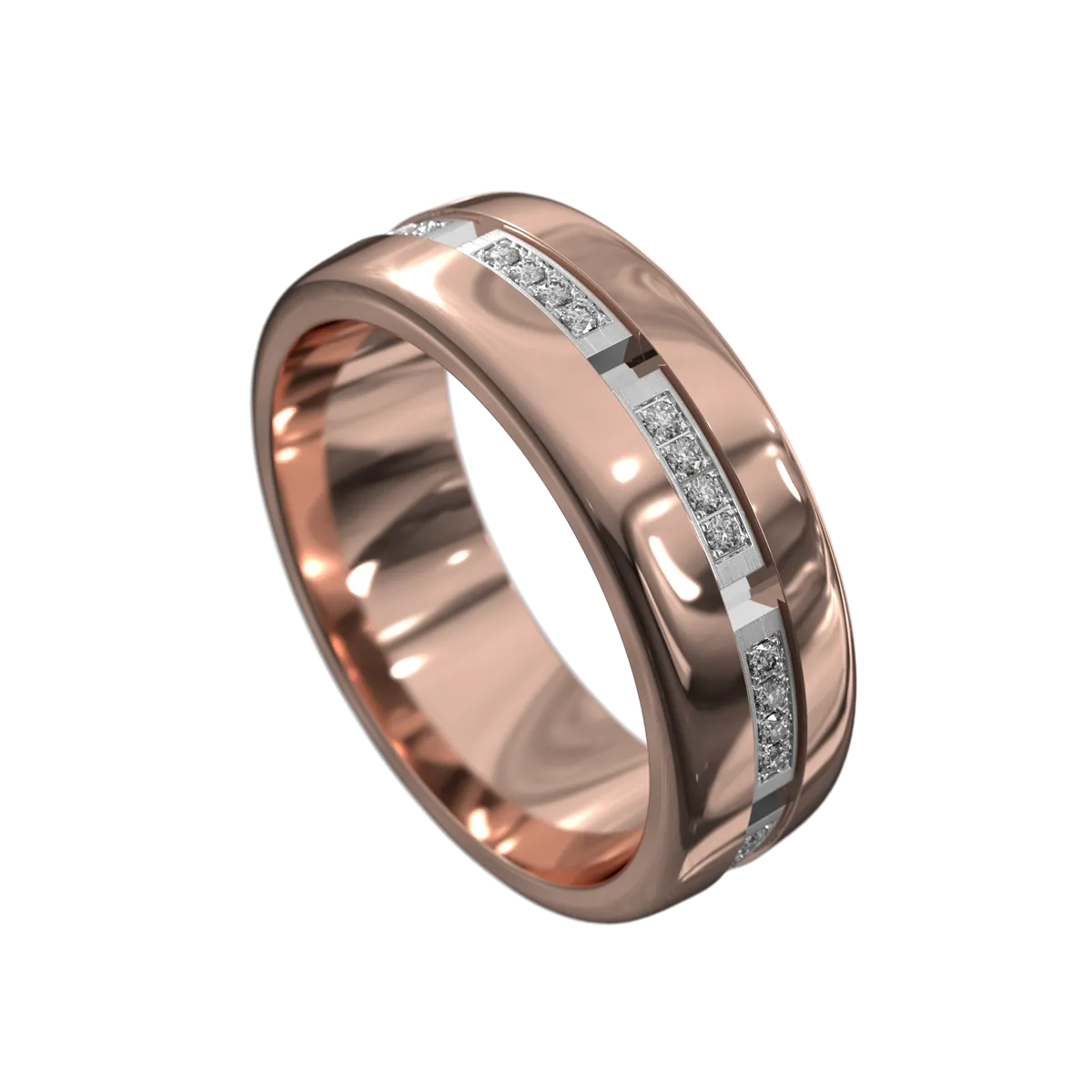 Half Round Diamond Band