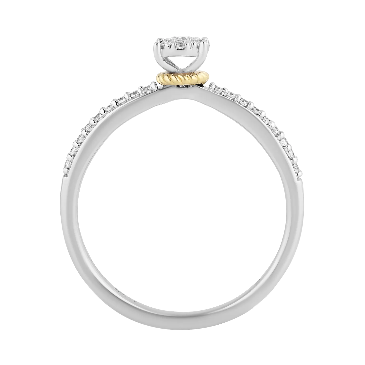 Hallmark Fine Jewelry Eternity Promise Ring in Sterling Silver and 14K Yellow Gold