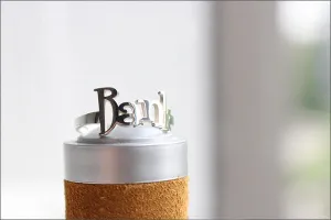 Handcrafted Personalized Name Ring - Personalized Gifts - Gift For Woman - Birthday - Valentines Day  (R3D)