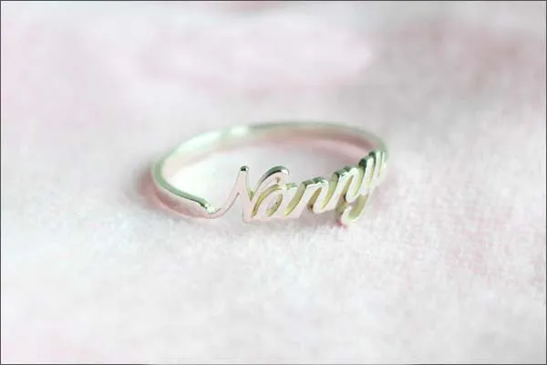 Handcrafted Personalized Name Ring - Personalized Gifts - Gift For Woman - Birthday - Valentines Day  (R3D)