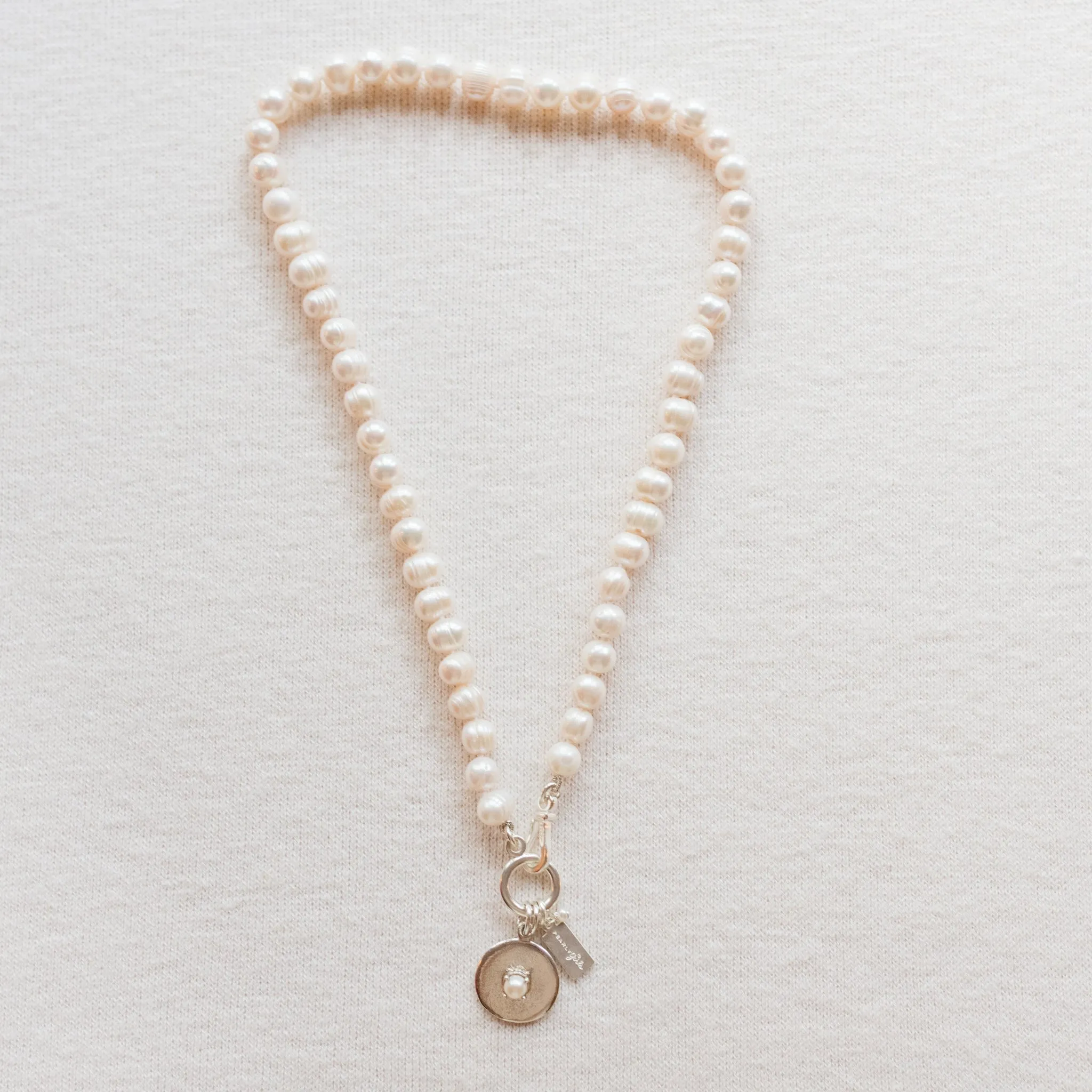 Hannah Pearl Necklace | Ring Pearls & Sterling Silver Accents | By Pearly Girls