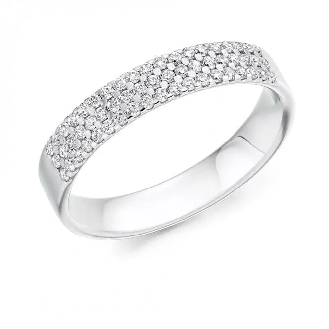 Harmony Collection 0.35ct Round Brilliant 3.70mm Half Eternity Ring