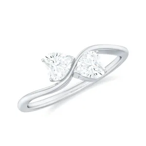 Heart Shape Lab Grown Diamond Toi Et Moi Promise Ring