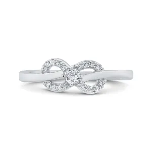 KATARINA 1/6 cttw Diamond Infinity Knot Promise Ring