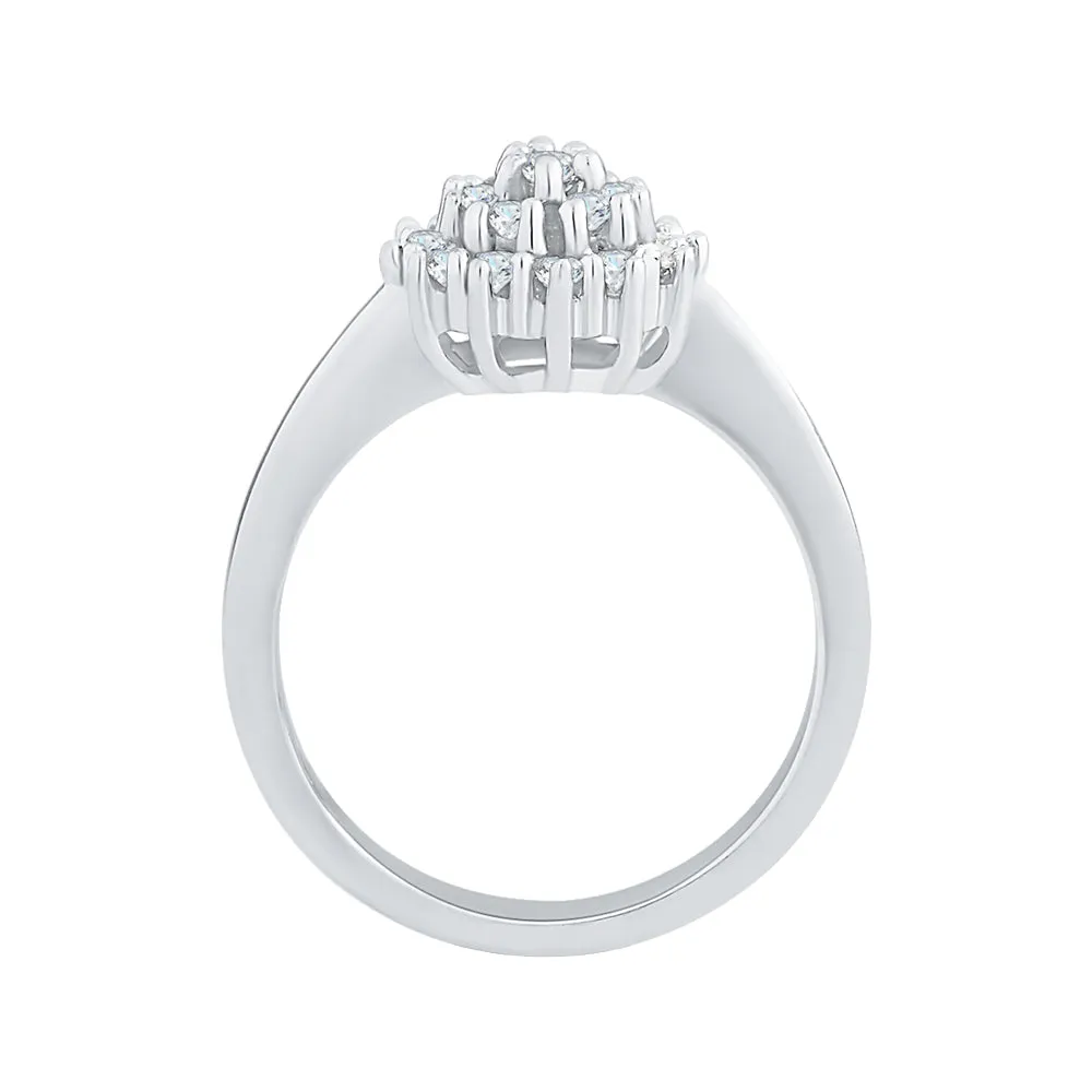 KATARINA 3/4 cttw Prong Set Diamond Cluster Engagement Ring