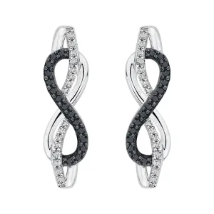 KATARINA Diamond Infinity Dangle Earrings (1/4 cttw JK, SI2/I1)