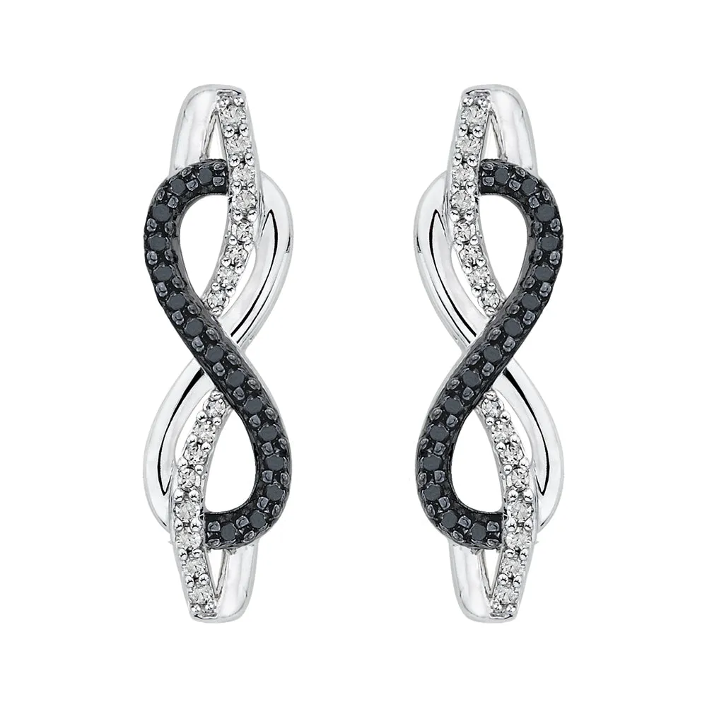 KATARINA Diamond Infinity Dangle Earrings (1/4 cttw JK, SI2/I1)