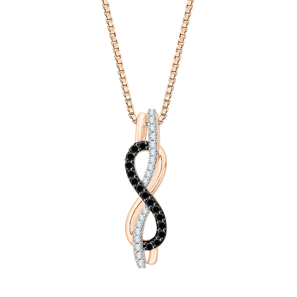 KATARINA Infinity Diamond Pendant Necklace (1/5 cttw, JK, SI2/I1)