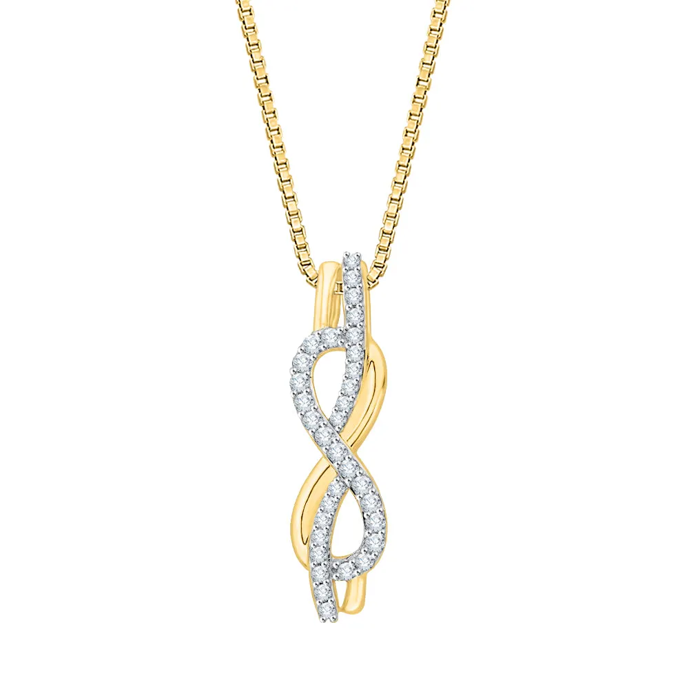 KATARINA Infinity Diamond Pendant Necklace (1/5 cttw, JK, SI2/I1)