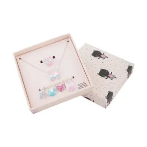 Kids Multi Charm Necklace And Ring Set