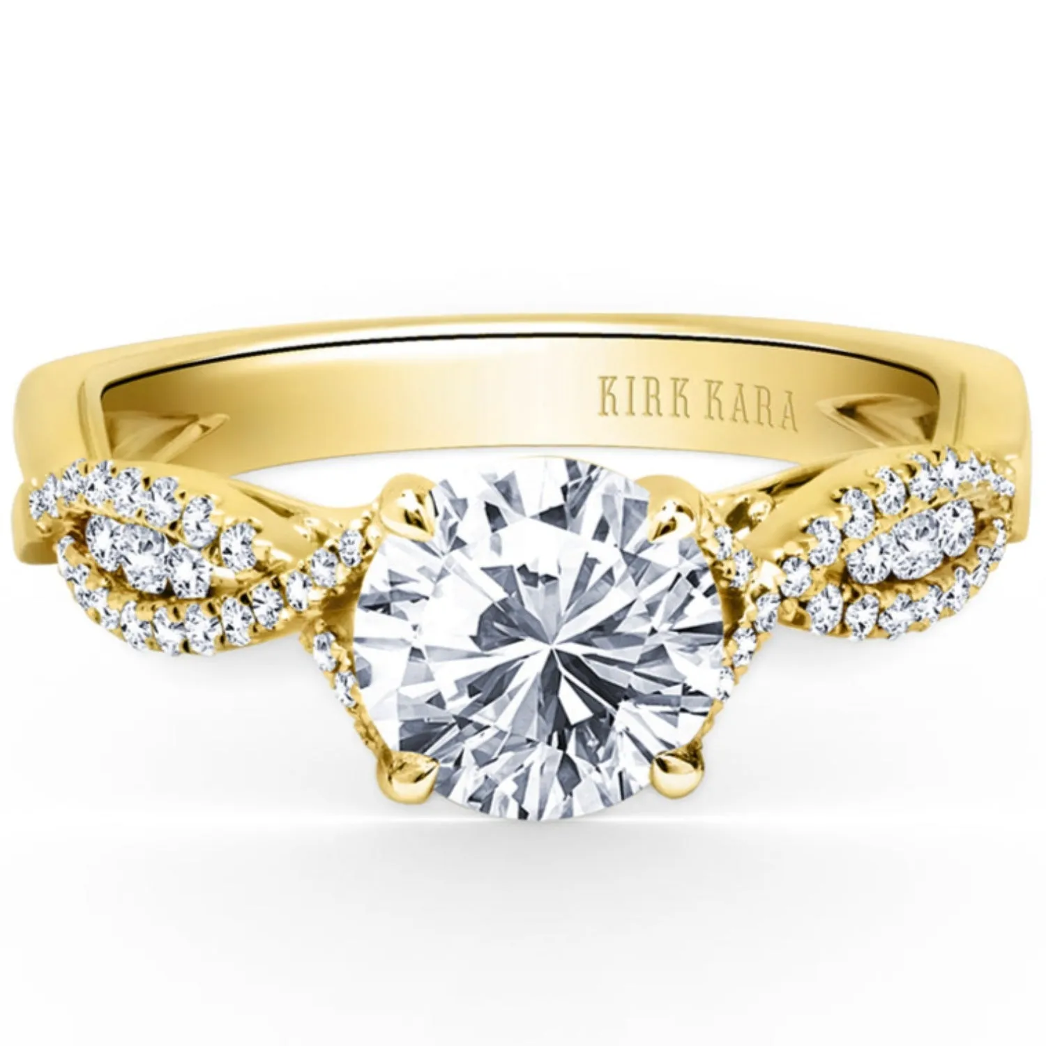 Kirk Kara "Pirouetta" Split-Shank Twist Diamond Engagement Ring