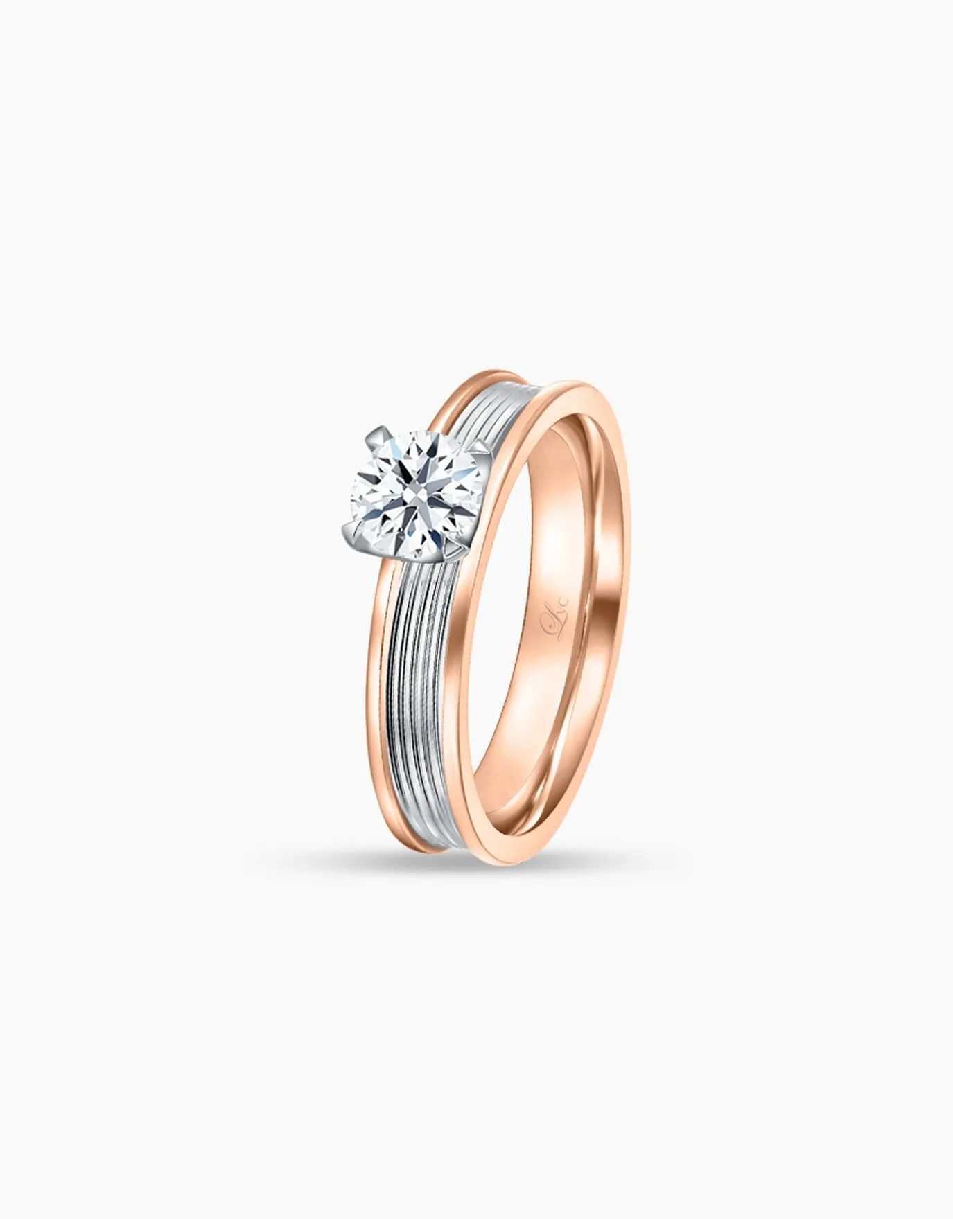 LVC Precieux Promise (Slim) Diamond Ring in 4 prongs