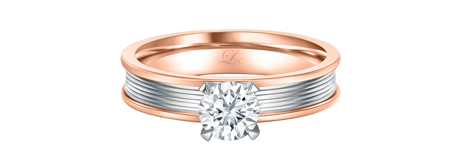 LVC Precieux Promise (Slim) Diamond Ring in 4 prongs