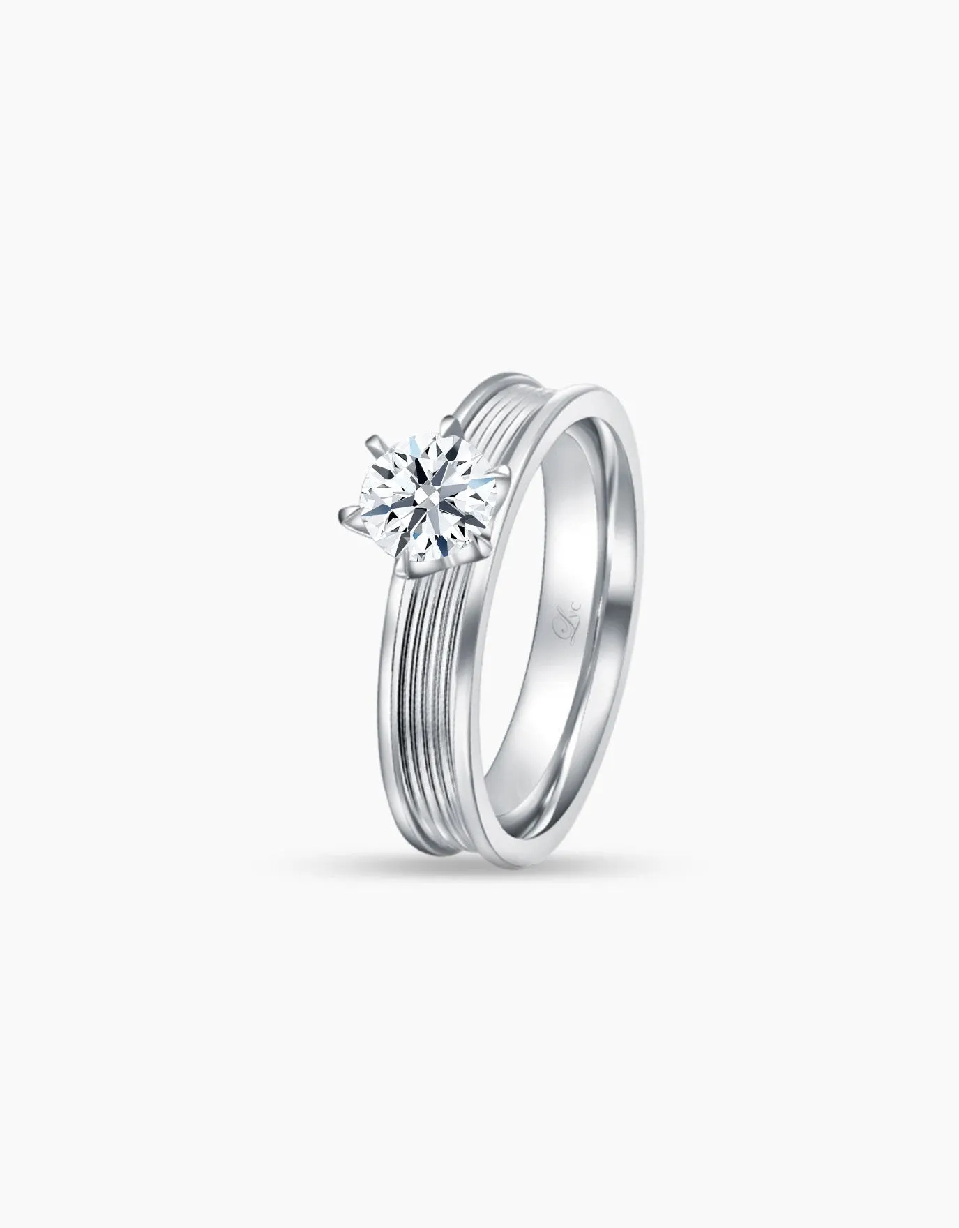 LVC Precieux Promise (Slim) Diamond Ring in 6 prongs