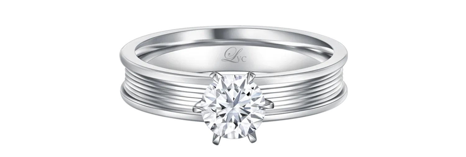 LVC Precieux Promise (Slim) Diamond Ring in 6 prongs