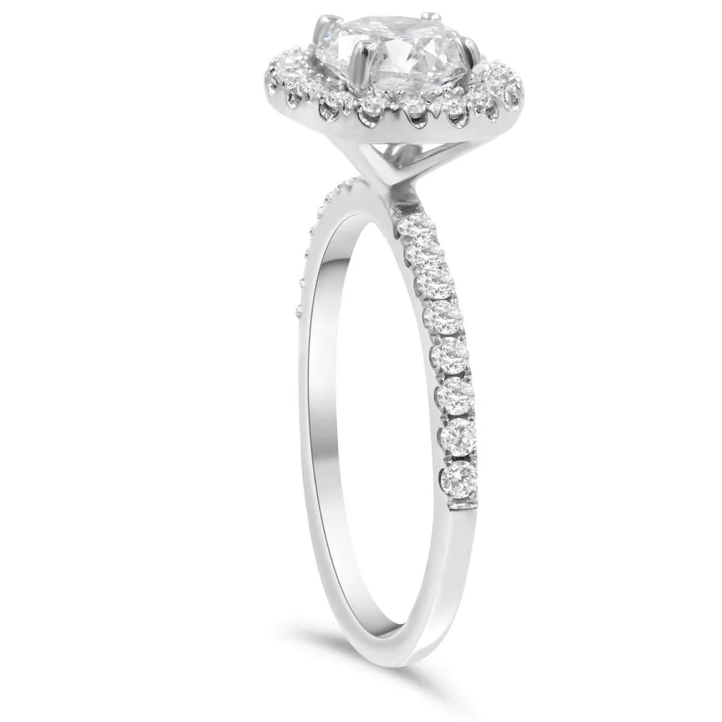 MARINE | Round Halo Engagement Ring