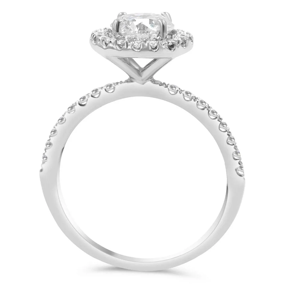 MARINE | Round Halo Engagement Ring